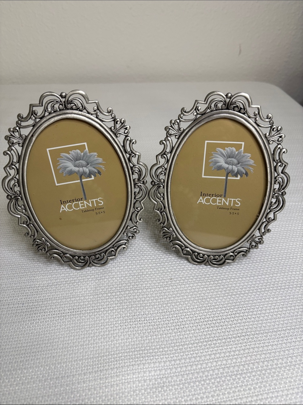 Interior Accents Silver Ornate Oval Photo Frame - Pack of 2